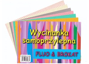 Obrazek Wycinanka samoprzylepna A4/6K fluo & brokat