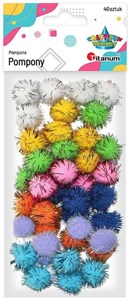 Picture of Pompony brokatowe 20mm mix 40szt.