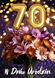 Picture of Karnet B6 3D Urodziny 70