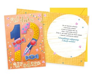 Obrazek Karnet Urodziny 12