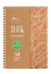 Picture of Kołonotatnik A4 oprawa korkowa, 70g/m2, 80 kartek