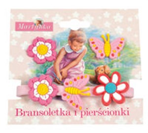 Obrazek Martynka Bransoletka i pierścionki 1 (z różowo-biało-żółtym kwiatkiem)