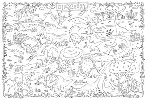 Obrazek Kolorowanka podłogowa XXL Dinozaury wyd. 2022