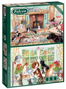 Picture of Puzzle 2x1000 Falcon Zwierzęta domowe G3