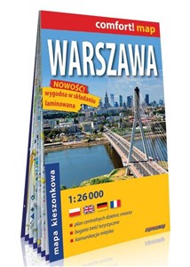 Obrazek Warszawa kieszonkowy laminowany plan miasta 1:26 000