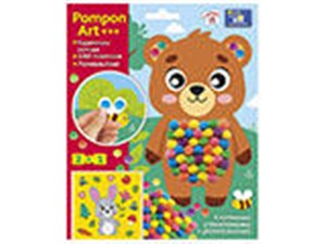 Obrazek Obrazek z pomponów Misiaczek 2w1