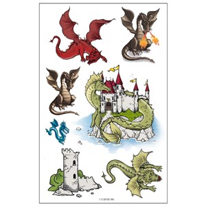 Obrazek Naklejki A ozdobne Smoki/Zamek