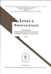 Obrazek Lingua Posnaniensis Tom 49