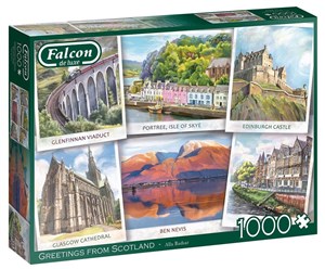 Obrazek Puzzle 1000 Falcon Pozdrowienia ze Szkocji G3