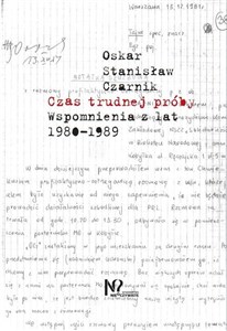 Picture of Czas trudnej próby Wspomnienia z lat 1980-1989