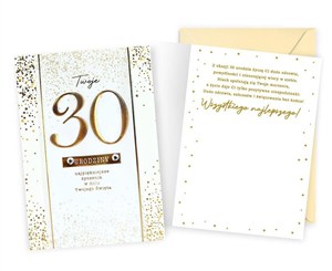 Picture of Karnet B6 Urodziny 30