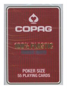 Picture of Karty do gry Copag 100% Plastic Poker size Jumbo Index czerwone