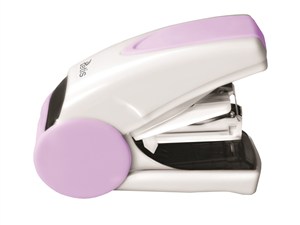 Obrazek Zszywacz mini  fioletowo-biały Tetis 20 arkuszy