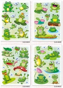 Obrazek Naklejki 3D żabki MIX