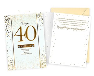 Picture of Karnet B6 Urodziny 40
