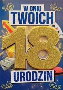 Picture of Karnet Urodziny 18 męskie