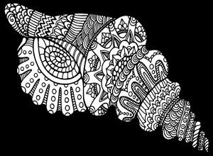 Obrazek Kolorowanka zamszowa - Muszla