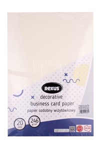 Picture of Papier wizytówkowy A4/20K kremowy Płótno