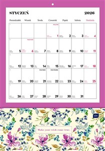 Picture of Kalendarz 2026 ścienny z kieszonką 28x40cm Blossom