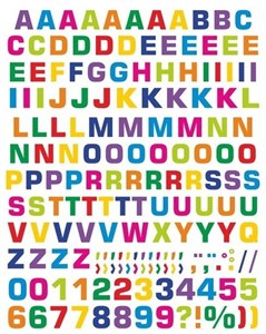 Picture of Naklejki papierowe ABC kolorowe - Alfabet (A1)