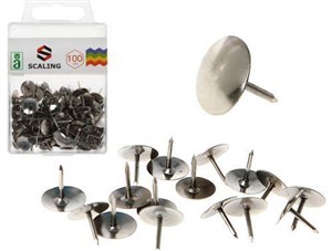 Picture of Pinezki metalowe w pudełku 100 sztuk