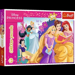 Picture of Puzzle 100  brokatem Księżniczki Blask magii przyjaźni
