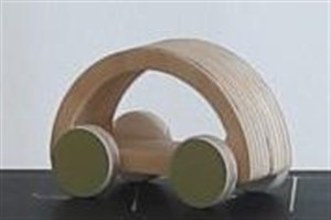 Picture of Drewniany samochodzik z ruchomymi kołami, Orange