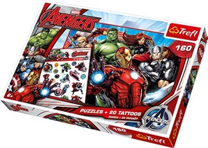 Picture of Drużyna Avengers Puzzle 160 + Tatuaże