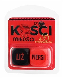 Obrazek Kości Miłości dla nowożeńców (czerwono-czarne)