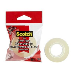 Obrazek Taśma klejąca Scotch 508 przezroczysta żółta 19mmx33m