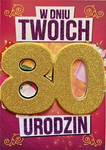 Picture of Karnet Urodziny 80 damskie