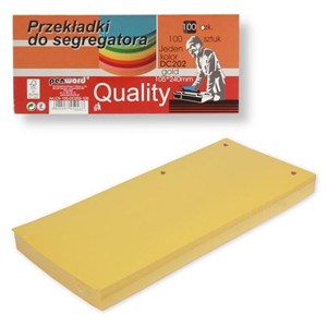 Obrazek Przekładki do segregatora 100szt gold