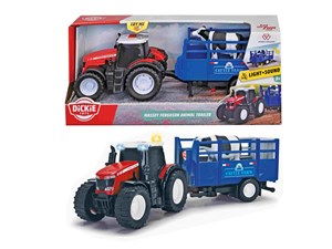 Picture of Traktor z przyczepą Dickie Toys FARM Massey Ferguson 26 cm