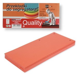Obrazek Przekładki do segregatora 100szt saffron