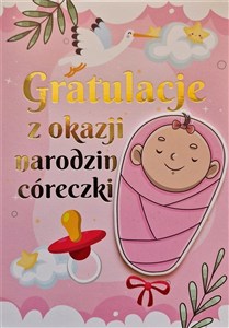 Obrazek Karnet Narodziny dziewczynka