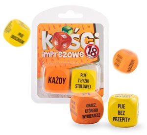 Picture of Kości Imprezowe na 18 urodziny(żółto-pomarańczowe)