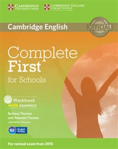 Obrazek Complete First for Schools Workbook with answers + CD