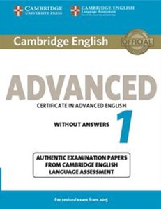 Obrazek Cambridge English Advanced 1 for Revised Exam from 2015 Student's Book without Answers