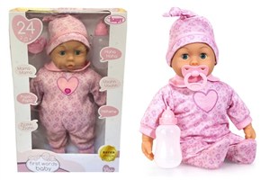 Obrazek Bobas pierwsze słowa różowy 38cm