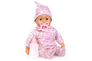 Obrazek Bobas pierwsze słowa różowy 38cm