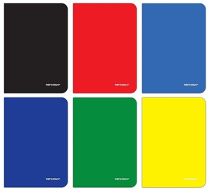 Obrazek Zeszyt A5 w kratkę 80 kartek 6 sztuk mix w plastikowej okładce Narcissus