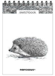 Picture of Szkicownik A5 pion na spirali Jeż 60K z perforacją 120 gsm Narcissus