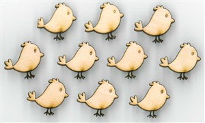 Picture of Naklejki drewniane ptaszki