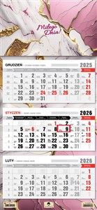 Obrazek Kalendarz 2026 trójdzielny Glamour Pink KT1 V79