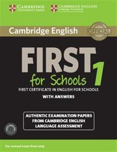 Obrazek Cambridge English First 1 for Schools First Certificate in English for Schools with answers