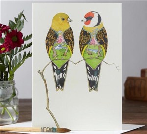 Picture of Karnet A042 B6 + koperta Ptaki szczygły