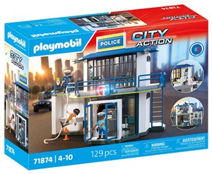 Obrazek Playmobil Posterunek policji z miejscem przesłuchań 71874