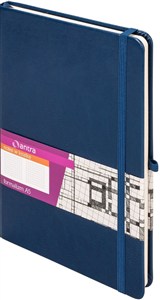 Obrazek Notes A5 z gumką Formalizm kratka niebieski