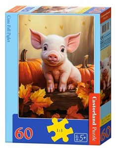 Picture of Puzzle 60 Cute Fall Piglet B-066285