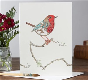 Picture of Karnet A049 B6 + koperta Ptak rudzik